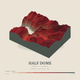 Half Dome — Terrain Relief print in Red Earth (square)