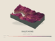 Half Dome — Terrain Relief print in Rose & Stone (landscape)