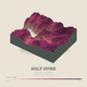 Half Dome — Terrain Relief print in Rose & Stone (square)