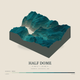 Half Dome — Terrain Relief print in Alpine Teal (square)