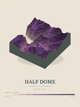 Half Dome — Terrain Relief print in Plum & Clay
