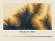 Kalalau Trail — Contour Colour print in Saffron & Slate (landscape)