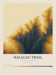 Kalalau Trail — Contour Colour print in Saffron & Slate