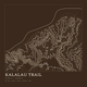 Kalalau Trail — Ink print in Atlas Dark (square)