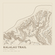Kalalau Trail — Ink print in Atlas Light (square)