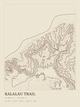 Kalalau Trail — Ink print in Atlas Light