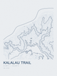 Kalalau Trail — Ink print in Blueprint Light