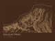 Kalalau Trail — Ink print in Desert Dark (landscape)