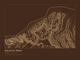 Kalalau Trail — Ink print in Desert Dark (landscape)