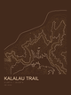 Kalalau Trail — Ink print in Desert Dark
