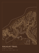 Kalalau Trail — Ink print in Desert Dark