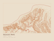Kalalau Trail — Ink print in Desert Light (landscape)