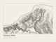 Kalalau Trail — Ink print in Ink Light (landscape)