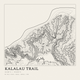 Kalalau Trail — Ink print in Ink Light (square)