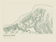 Kalalau Trail — Ink print in Ranger Light (landscape)