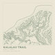 Kalalau Trail — Ink print in Ranger Light (square)
