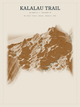 Kalalau Trail — Red Relief print in Saffron & Slate