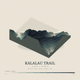 Kalalau Trail — Terrain Relief print in Graphite (square)