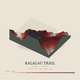Kalalau Trail — Terrain Relief print in Red Earth (square)