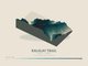 Kalalau Trail — Terrain Relief print in Alpine Teal (landscape)