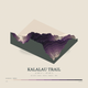 Kalalau Trail — Terrain Relief print in Plum & Clay (square)