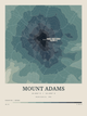 Mount Adams — Contour Colour print in Graphite