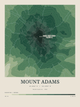 Mount Adams — Contour Colour print in Forest Floor