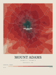 Mount Adams — Contour Colour print in Red Earth