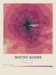 Mount Adams — Contour Colour print in Rose & Stone