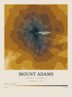 Mount Adams — Contour Colour print in Saffron & Slate