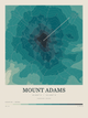 Mount Adams — Contour Colour print in Alpine Teal