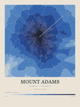Mount Adams — Contour Colour print in Ultramarine
