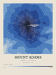 Mount Adams — Contour Colour print in Ultramarine
