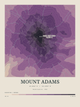 Mount Adams — Contour Colour print in Plum & Clay