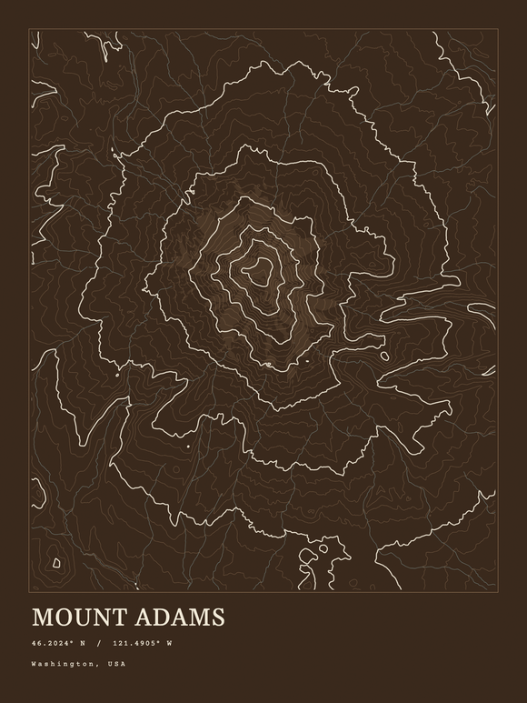 Mount Adams — Ink print in Atlas Dark