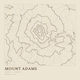 Mount Adams — Ink print in Atlas Light (square)