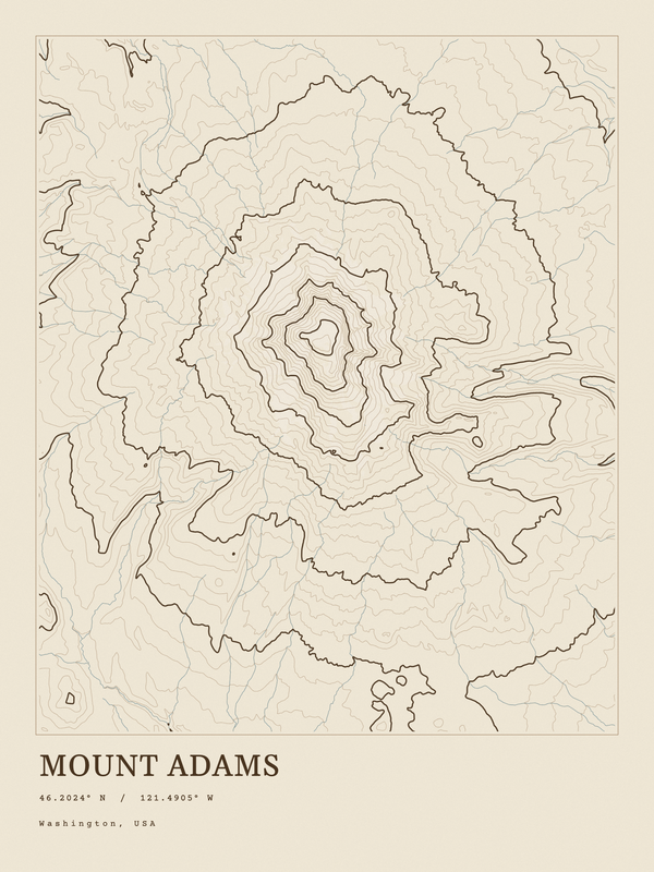 Mount Adams — Ink print in Atlas Light