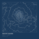 Mount Adams — Ink print in Blueprint Dark (square)