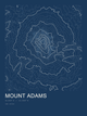 Mount Adams — Ink print in Blueprint Dark