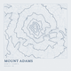 Mount Adams — Ink print in Blueprint Light (square)