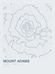 Mount Adams — Ink print in Blueprint Light