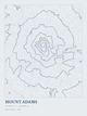 Mount Adams — Ink print in Blueprint Light