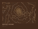 Mount Adams — Ink print in Desert Dark (landscape)