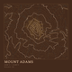 Mount Adams — Ink print in Desert Dark (square)