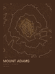 Mount Adams — Ink print in Desert Dark
