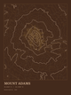 Mount Adams — Ink print in Desert Dark
