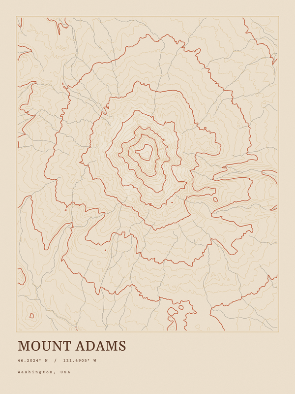Mount Adams — Ink print in Desert Light