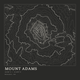 Mount Adams — Ink print in Ink Dark (square)