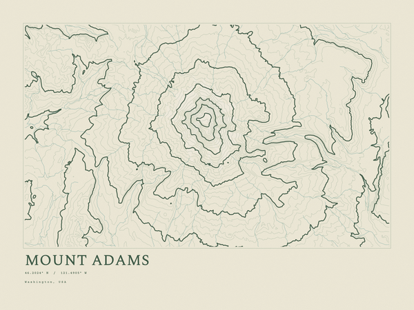 Mount Adams — Ink print in Ranger Light (landscape)