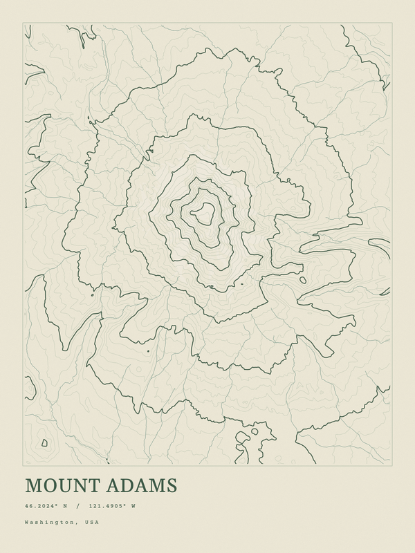 Mount Adams — Ink print in Ranger Light